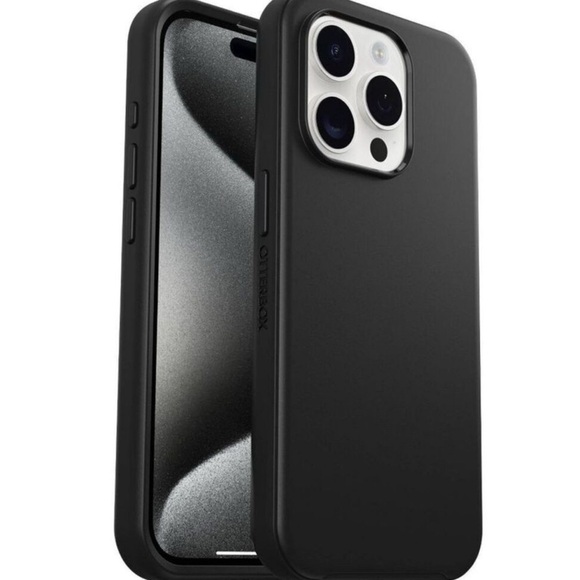 Otterbox Symmetry iPhone 15 Pro Black Phone Case New In Box - Picture 3 of 7